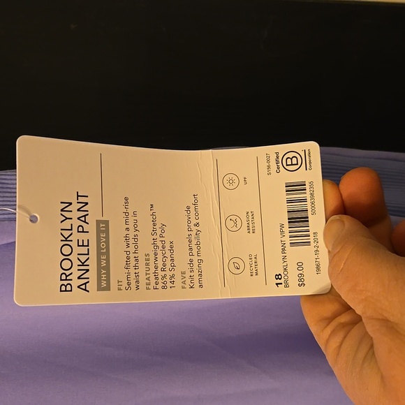 Athleta Brooklyn Ankle Pant, size 18, baby blue - Picture 2 of 10